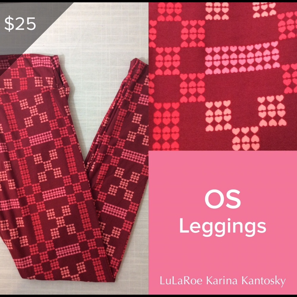 LuLaRoe OS Valentine leggings